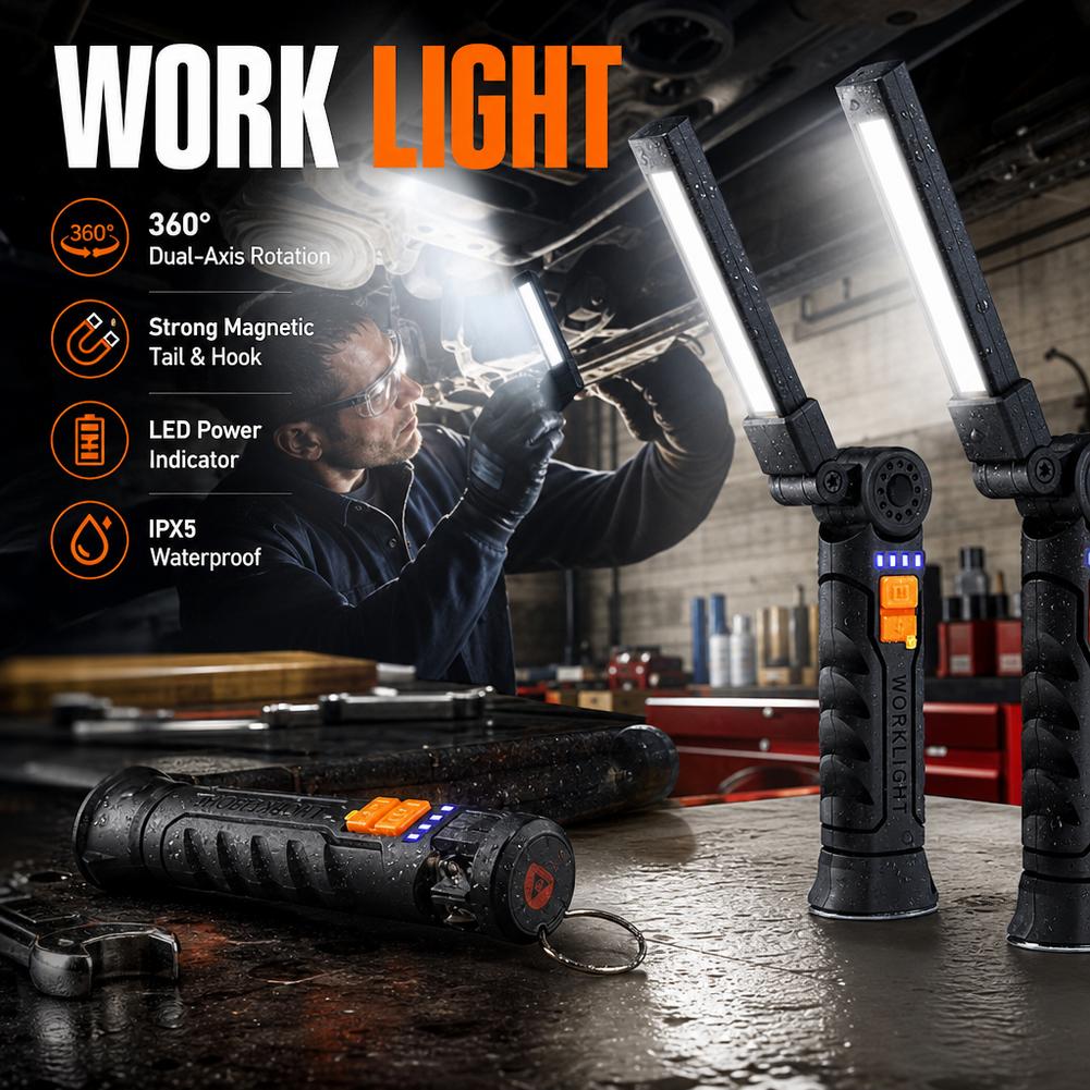 Outdoor Camping Light Portable - Linterna LED COB portátil, luz de