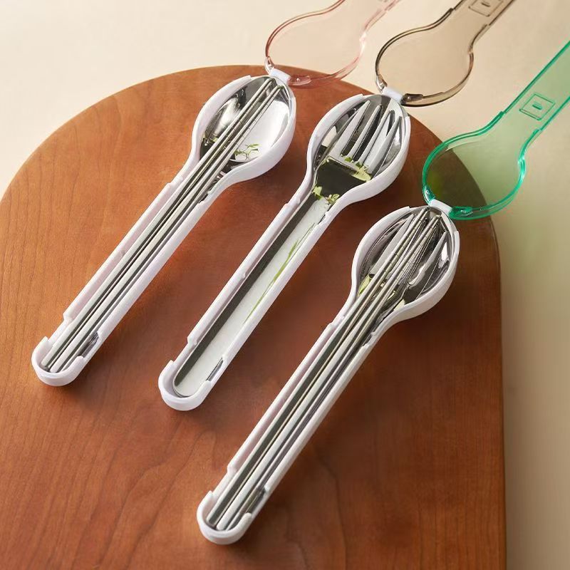 Outdoor Camping Knife - Juego de cubiertos portátil con caja