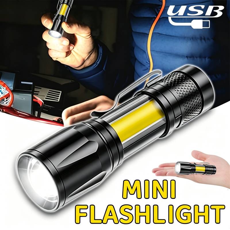 Outdoor Camping Light Portable - Mini linterna LED COB, reflector portátil,