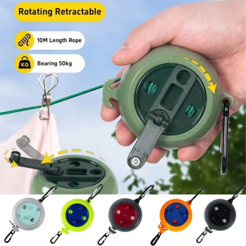 Camping Outdoor Clothing - Tendedero retráctil de 10M para viajes