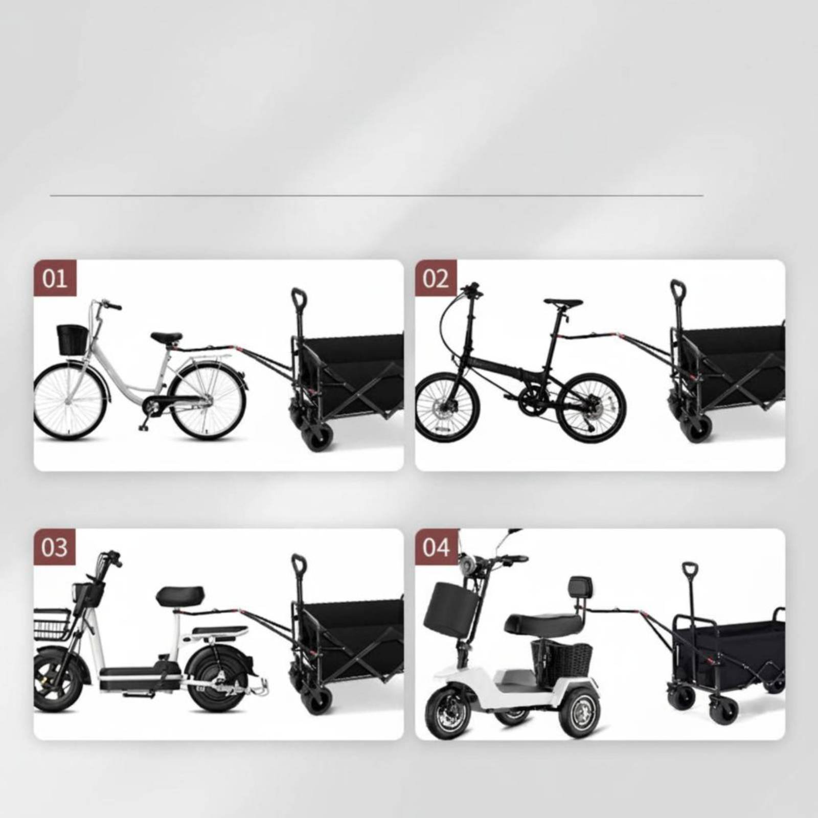 Outdoor Camping Vehicle Wagon - Barra de Remolque Ligera para Vehículos