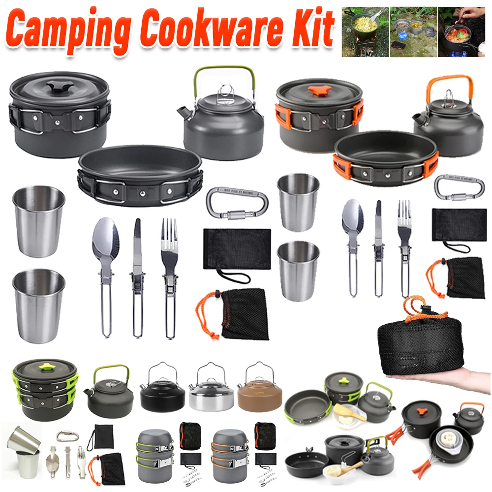 Camp Cooking Set - Kit de utensilios de cocina para