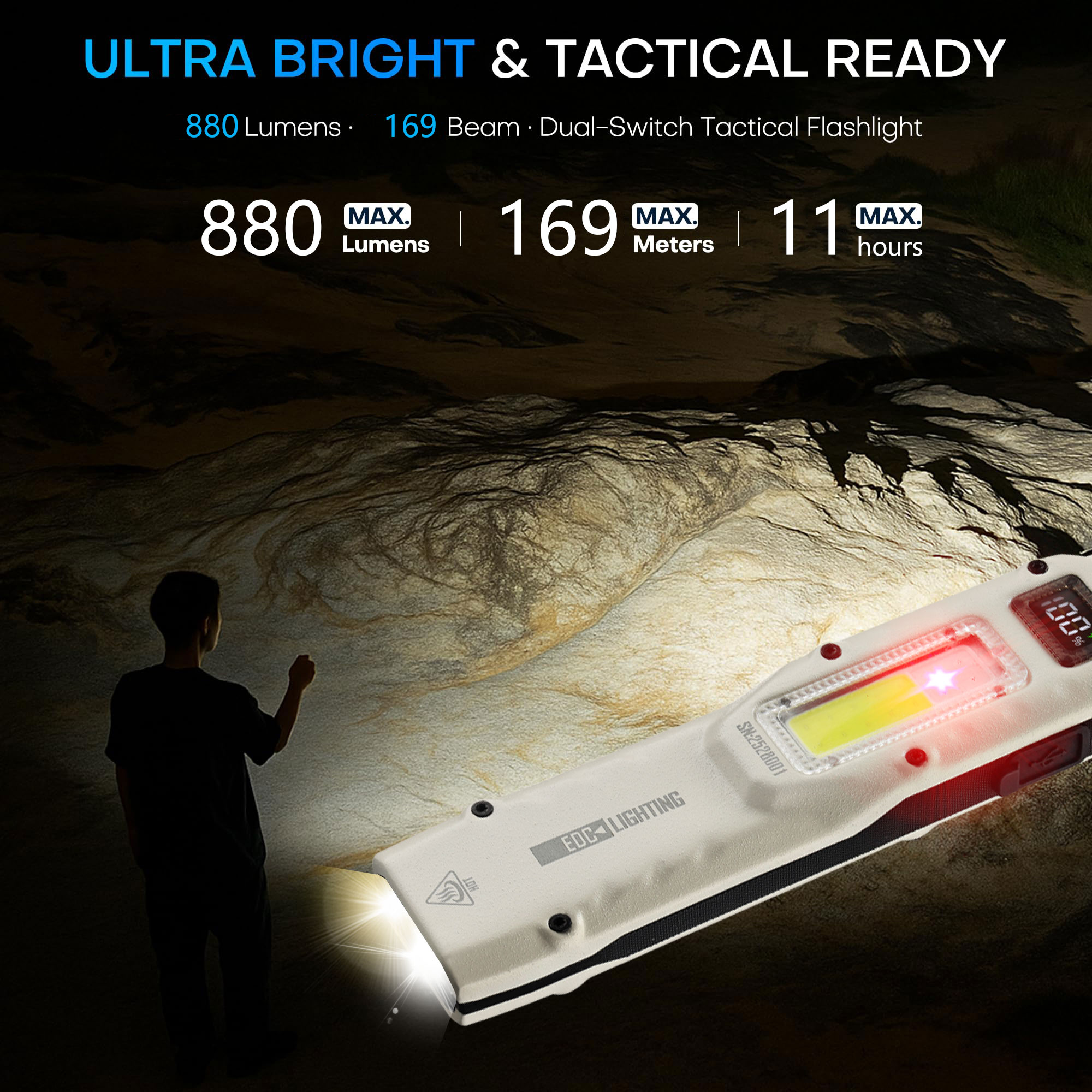 Linterna DE TRABAJO táctica ul - Outdoor Camping Light Portable reseña y precio