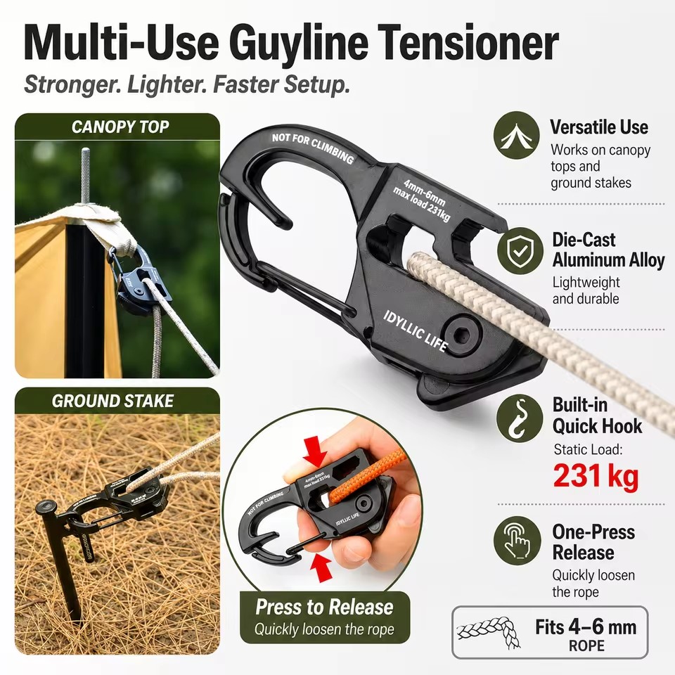 Tensor de Cuerda para Tienda d - Outdoor Camping Extension Cord reseña y precio