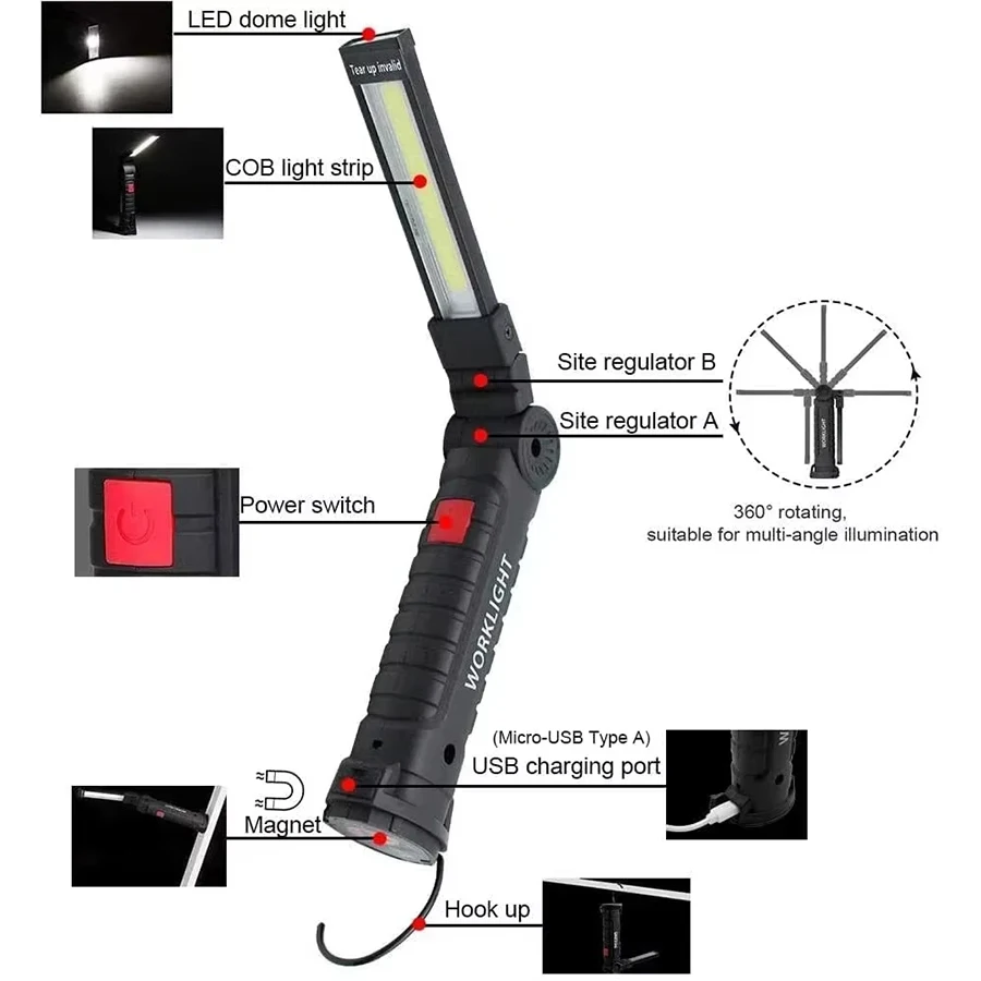 Linterna de luz de trabajo mag - Outdoor Camping Light Portable reseña y precio