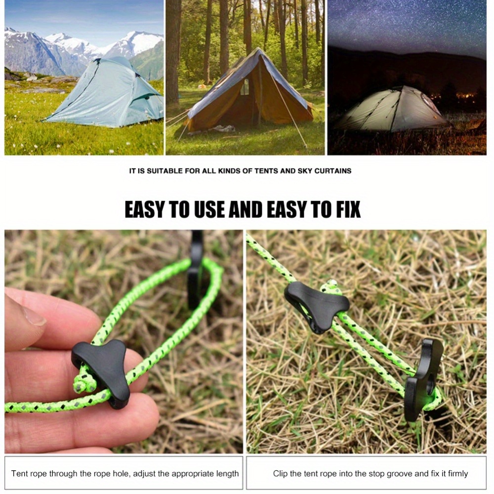 10 Uds. Hebillas de cuerda par - Outdoor Camping Extension Cord reseña y precio