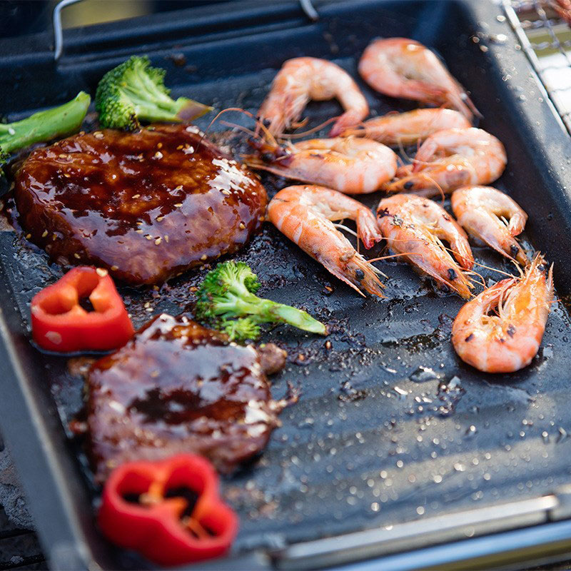 Sartén cuadrada gruesa para ex - Camp Cooking Set reseña y precio