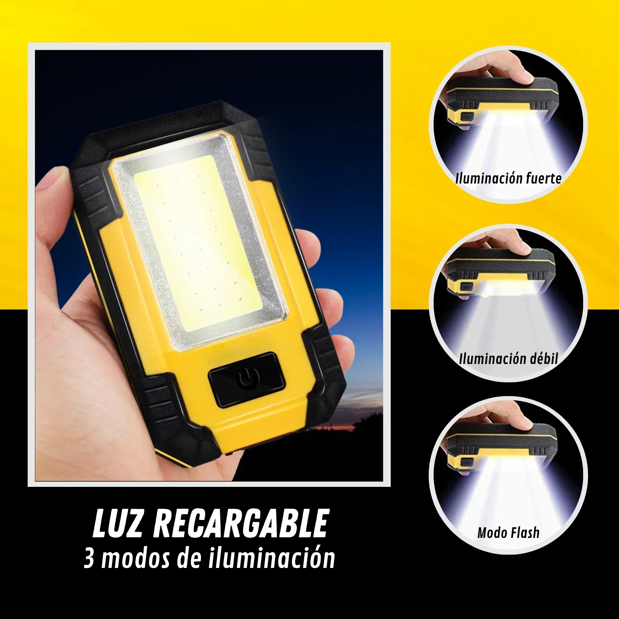 Luz de trabajo recargable port - Outdoor Camping Light Portable reseña y precio