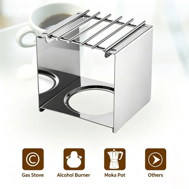 Soporte Cuadrado de Acero Inox - Camp Cooking Set reseña y precio