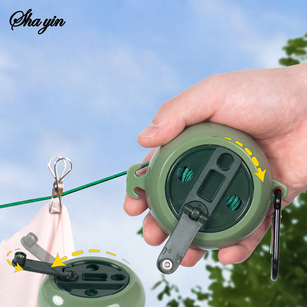 Tendedero retráctil de 10M par - Camping Outdoor Clothing reseña y precio