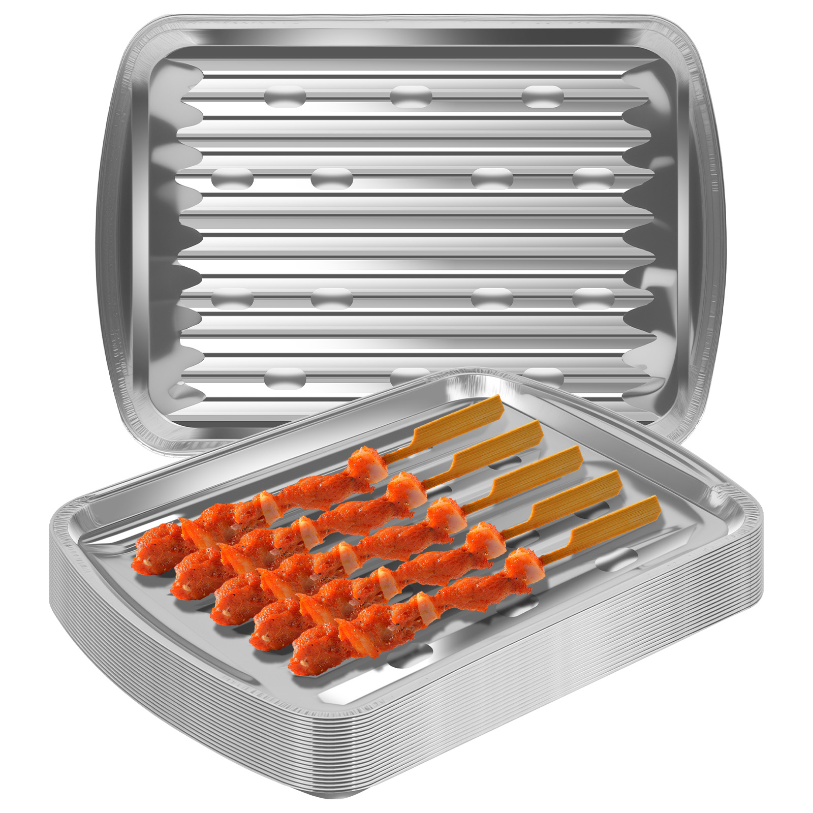 Bandejas de papel de aluminio, - Outdoor Camping Kitchen reseña y precio