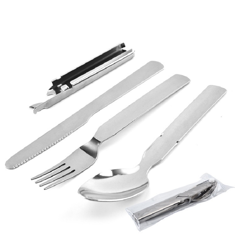 Juego de vajilla de acero inox - Outdoor Camping Knife reseña y precio