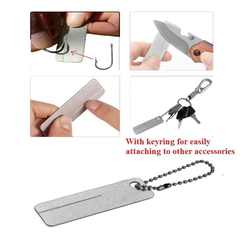 Mini piedra de afilar de diama - Outdoor Camping Knife reseña y precio